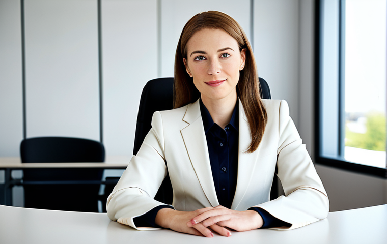 Businesswoman in Modern Office**
"A professional businesswoman in a modest business suit, sitting at a desk in a modern office, fully clothed, appropriate attire, safe for work, perfect anatomy, natural proportions, professional photography, high quality, clean background, bright lighting, professional"
**