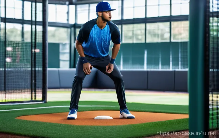 야구 관련 스포츠의학 발전 - **Prompt: Elite Baseball Player Undergoing Advanced Recovery Therapy**
    A dynamic, medium shot of...